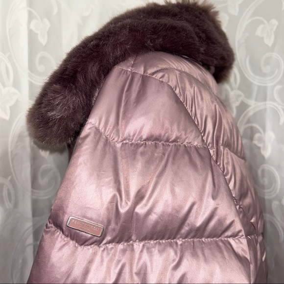 Kenneth Cole Champagne Mauve Fur Trim ZipUp Jacket - Picture 13 of 13
